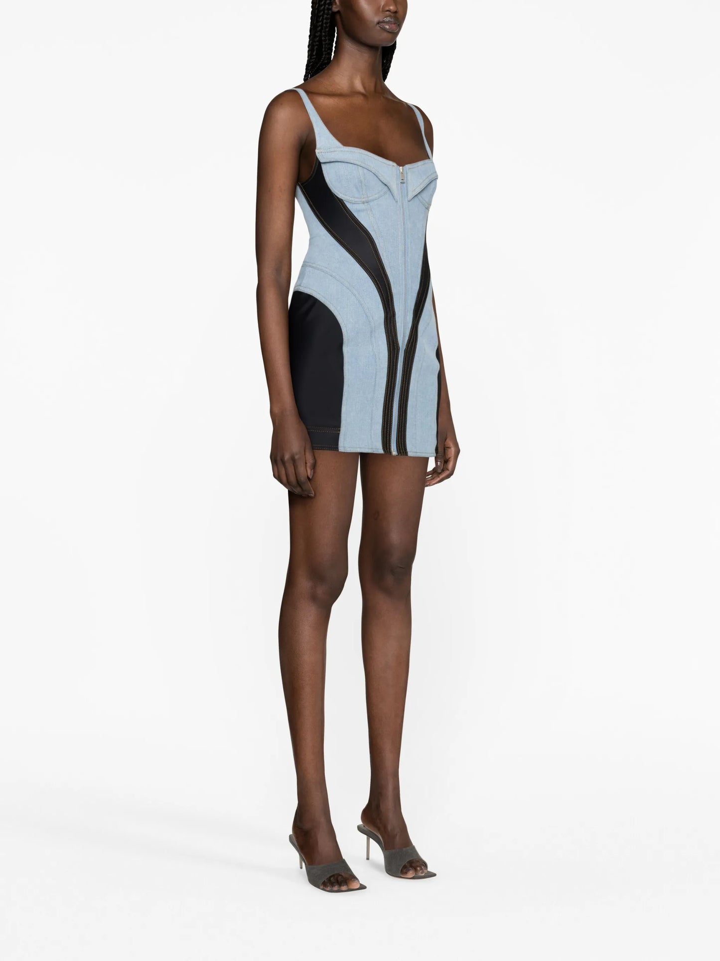 Corset denim minidress