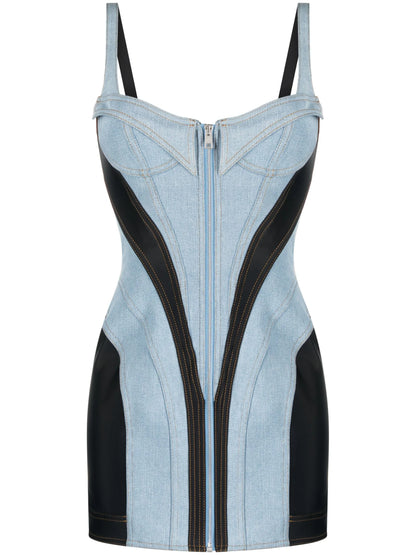 Corset denim minidress