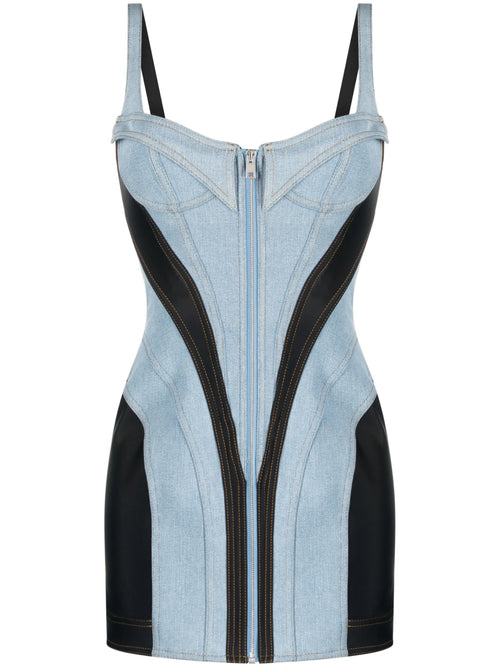 Corset denim minidress