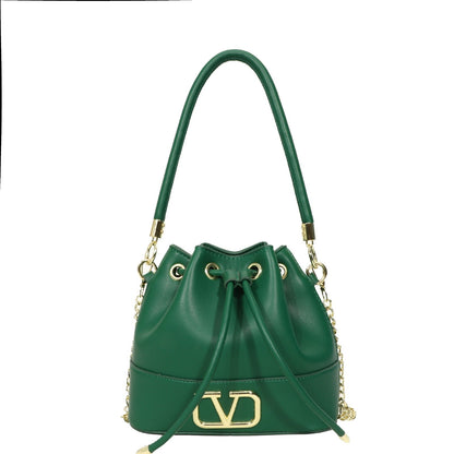 Mini Bucket Bag In Nappa With Vlogo Signature Chain With Box